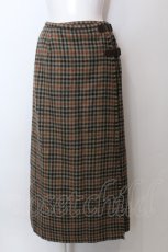 画像1: 【SALE】PINK HOUSE / チェックウール巻きスカート  ベージュ O-25-02-19-1142-LO-SK-OW-ZT157 (1)