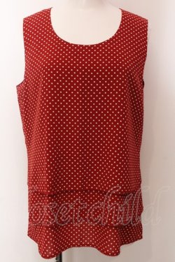 画像1: INGEBORG / ノースリーブトップス  アカドット O-25-02-19-1015-LO-TO-IG-ZT091