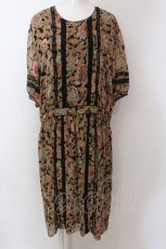 画像1: 【SALE】KANEKO ISAO / ペイズリーフラワー柄ワンピース  クロ O-25-02-19-1018-EL-OP-IG-ZT079 (1)