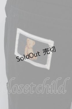 画像3: PINK HOUSE / くまワッペンデニムパンツ M クロ O-25-02-19-1002-LO-PA-OW-ZT089