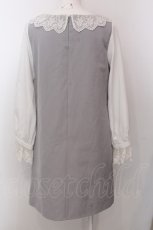 画像4: 【SALE】evelyn / 袖シフォンワンピース M グレー O-25-02-19-1022-LO-OP-OW-ZT091 (4)