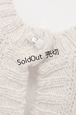 画像2: Franche Lippee / 麻混裾レースラメニットカーディガン M ベージュ O-25-02-19-1024-LO-TO-OW-ZT092