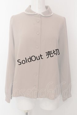 画像1: Fi.n.t / ローズヒートカットダブルカラーブラウス  ブラウン O-25-02-19-1028-CA-BL-IG-ZT080