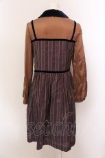 画像4: 【SALE】Jane Marple / ヴィンテージストライプのワンピース M ブラウン O-25-02-19-008-JM-OP-IG-ZT232 (4)