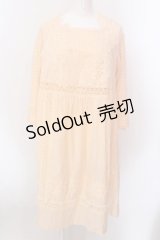 Jane Marple Dans Le Salon / Flower lei yoke dress M ライトオレンジ O-25-02-19-013-JM-OP-IG-ZS