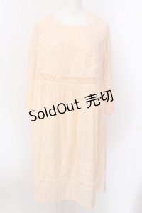 Jane Marple Dans Le Salon / Flower lei yoke dress M ライトオレンジ O-25-02-19-013-JM-OP-IG-ZS