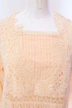 画像2: Jane Marple Dans Le Salon / Flower lei yoke dress M ライトオレンジ O-25-02-19-013-JM-OP-IG-ZS