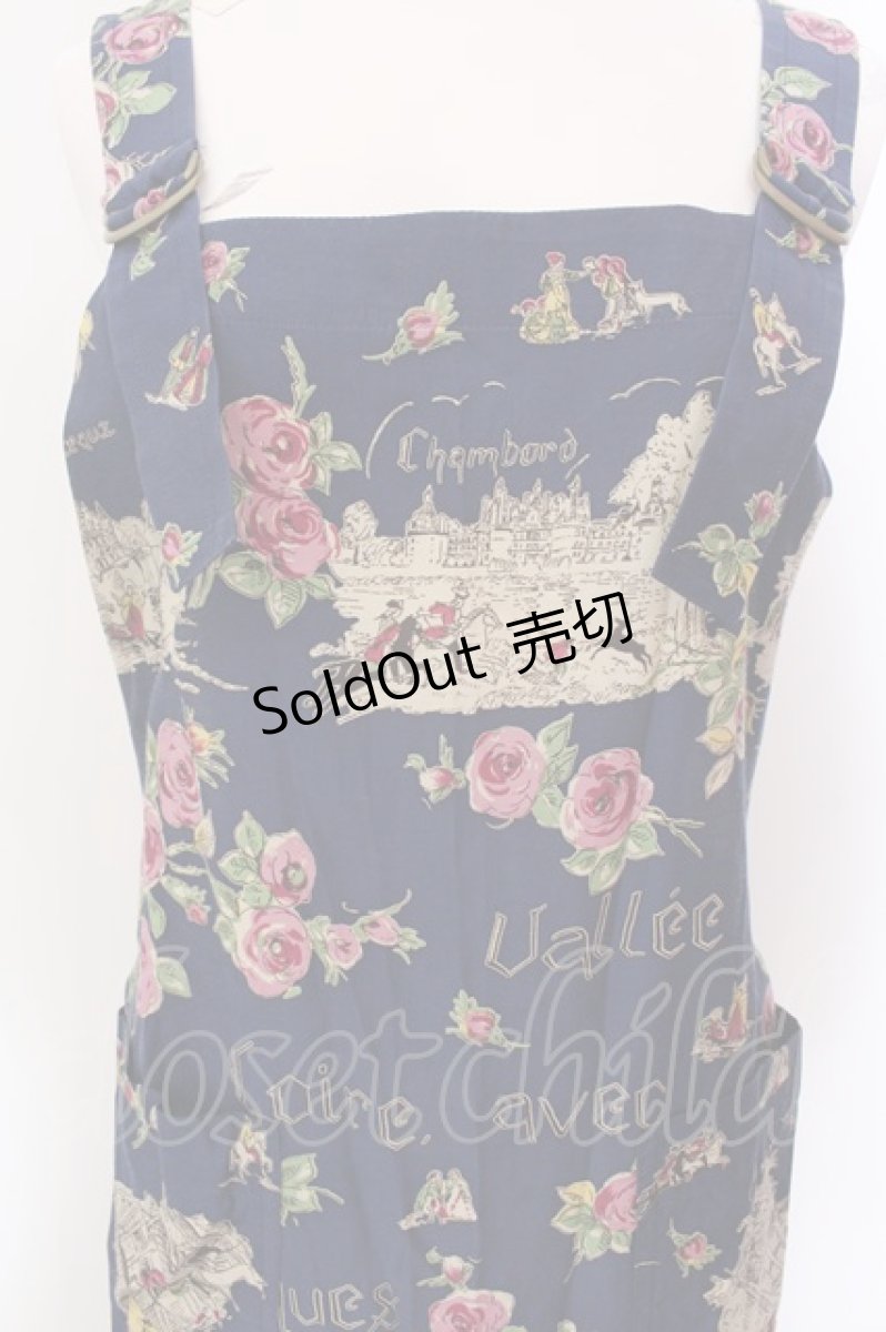 画像2: Jane Marple Dans Le Salon / Val de Loireエプロンドレス M ブルー O-25-02-19-015-JM-OP-IG-ZI (2)