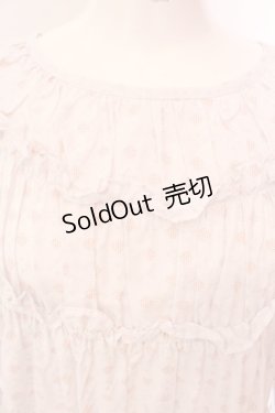 画像2: Jane Marple Dans Le Salon / Vintage pattern clothエンパイアドレス M シロ O-25-02-19-018-JM-OP-OW-ZS