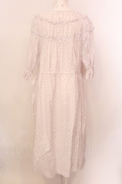 画像4: Jane Marple Dans Le Salon / Vintage pattern clothエンパイアドレス M シロ O-25-02-19-018-JM-OP-OW-ZS