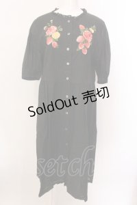 Jane Marple Dans Le Salon / Strawberry embroidery dress M クロ O-25-02-19-021-JM-OP-IG-ZS