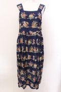 Jane Marple / Jubilee flowersストラップドレス M ネイビー O-25-02-19-023-JM-OP-IG-ZT0430