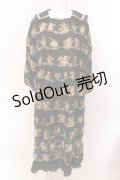 Jane Marple / Jubilee flowersサテンカラードレス M クロ O-25-02-19-026-JM-OP-YM-ZS