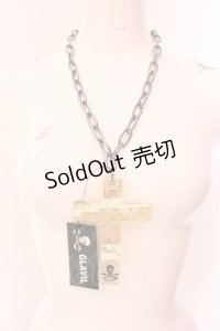 GLAVIL / BIGクロスネックレス  スパンコールゴールド O-25-02-20-030-PU-AC-IG-ZT432-F003