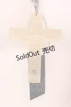 画像3: GLAVIL / BIGクロスネックレス  スパンコールゴールド O-25-02-20-030-PU-AC-IG-ZT432-F003