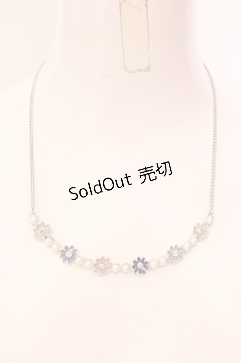 画像1: 【SALE】axes femme / フラワーラインネックレス  シルバー O-25-02-20-031-AX-AC-IG-ZT432-F003 (1)