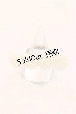 画像1: Q-pot. / シュガークリームラインリング 10.5号 シロ O-25-02-20-034-QP-AC-OW-ZT432