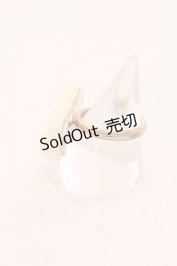 画像2: Q-pot. / シュガークリームラインリング 10.5号 シロ O-25-02-20-034-QP-AC-OW-ZT432