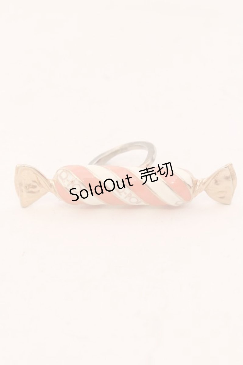 画像1: 【SALE】Q-pot. / ストライプキャンディーリング 9号 ピンク O-25-02-20-039-QP-AC-OW-ZT432-F002 (1)