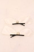 Rojita / サテンヘアクリップ  シロ O-25-02-20-043-LO-AC-IG-ZT432