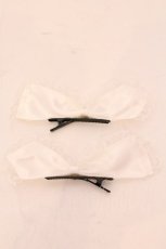 画像3: 【SALE】Rojita / サテンヘアクリップ  シロ O-25-02-20-043-LO-AC-IG-ZT432-F001 (3)