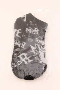 NieR Clothing / クルー丈ソックス  ボッチ（ブラックｘホワイト） O-25-02-20-050-PU-ZA-YM-ZT432-F001