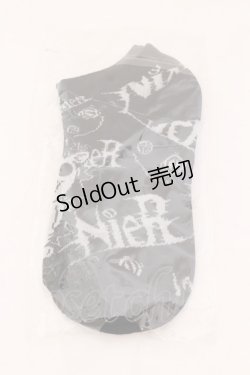 画像2: 【SALE】NieR CLOTHING / クルー丈ソックス  ボッチ（ブラックｘホワイト） O-25-02-20-050-PU-ZA-YM-ZT432-F001