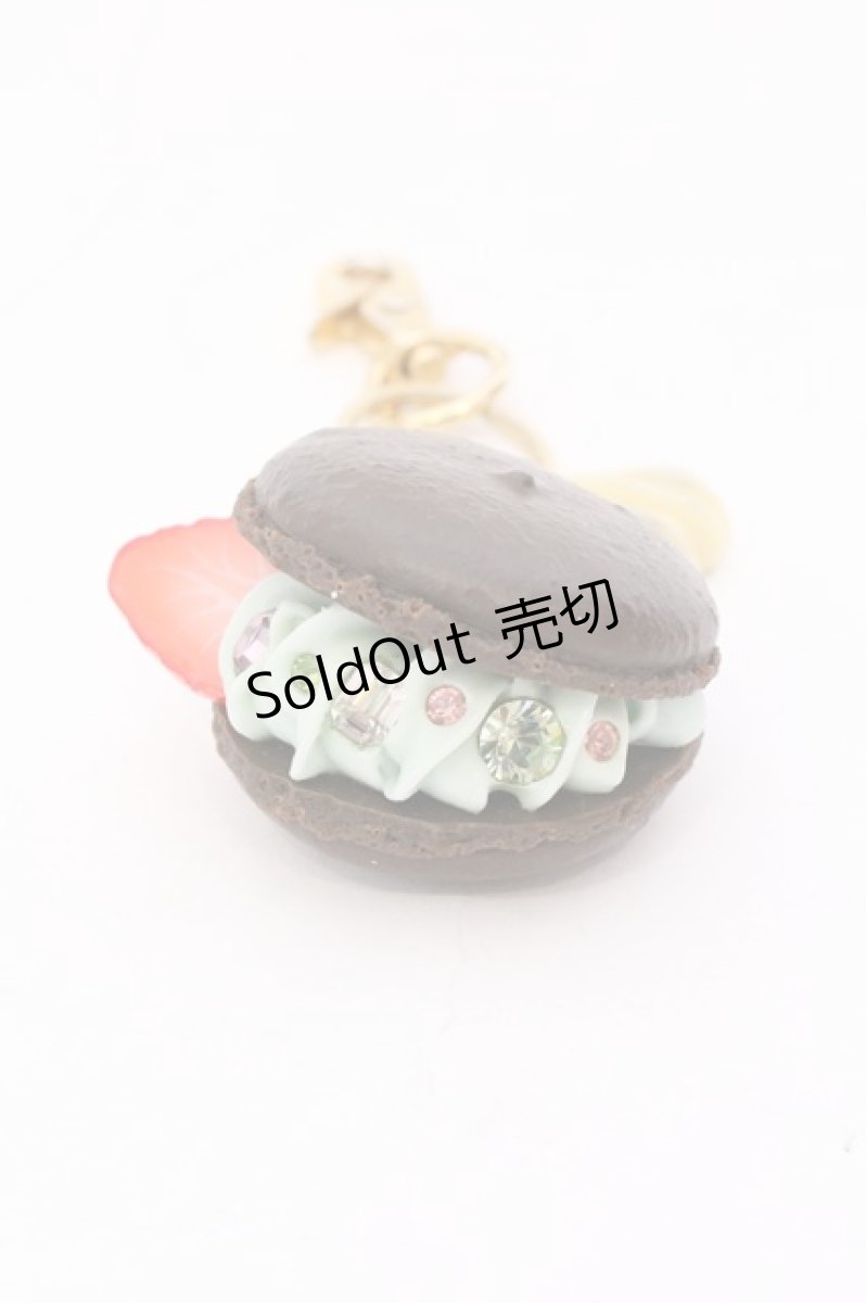 画像2: 【SALE】Q-pot. / PUFFYコラボ/デカミントマカロンキーホルダー  ブラウン×ミント O-25-02-20-065-QP-ZA-IG-ZT432-F002 (2)