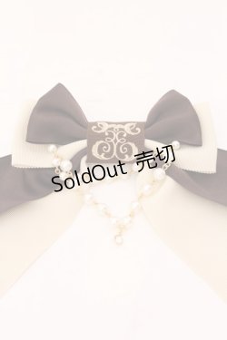 画像2: Enchantlic Enchantilly / ロゴ刺繍パールリボンブローチ  ブラウン×アイボリー O-25-02-20-071-LO-ZA-IG-ZT432-F001