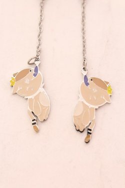 画像2: NieR Clothing / ロングチェーンピアス両耳【ミケ】  シルバー O-25-02-20-074-PU-AC-YM-ZT432