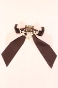 Enchantlic Enchantilly / ロゴ刺繍パールリボンブローチ  ピンク×ブラウン O-25-02-20-078-LO-ZA-OW-ZT432
