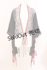 Qutie Frash / ショートカーデ  ブラック　×レッド O-25-02-20-007-QU-TO-IG-OS