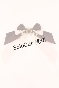 画像1: 【SALE】Enchantlic Enchantilly / ロゴ刺繍パールリボンブローチ  ピンク×ブラウン O-25-02-20-079-LO-ZA-IG-ZT432-F001