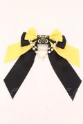 Enchantlic Enchantilly / ロゴ刺繍パールリボンブローチ  イエロー×クロ O-25-02-20-081-LO-ZA-IG-ZT432