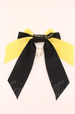 画像3: 【SALE】Enchantlic Enchantilly / ロゴ刺繍パールリボンブローチ  イエロー×クロ O-25-02-20-081-LO-ZA-IG-ZT432-F004 (3)