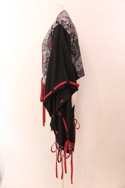 画像4: Qutie Frash / ショートカーデ  ブラック　×レッド O-25-02-20-007-QU-TO-IG-OS