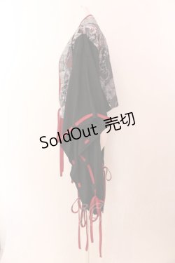 画像4: Qutie Frash / ショートカーデ  ブラック　×レッド O-25-02-20-007-QU-TO-IG-OS