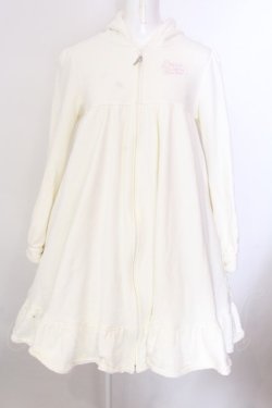 画像1: BABY,THE STARS SHINE BRIGHT / ロゴ刺しゅう入りフードワンピース  オフシロ O-25-02-20-002-BA-OP-IG-OS