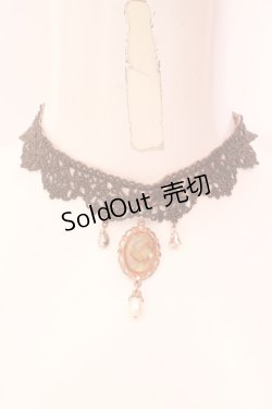 画像1: axes femme / レースカメオチョーカー  ブラウン O-25-02-20-019-AX-AC-IG-ZT432
