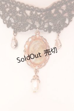 画像2: axes femme / レースカメオチョーカー  ブラウン O-25-02-20-019-AX-AC-IG-ZT432
