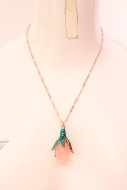 画像4: MILK / ローズバッドネックレス  ピンクローズ×ピンクゴールド O-25-02-20-021-ML-AC-OW-ZT432