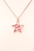MILK / STARネックレス  レッド×シルバー O-25-02-20-022-ML-AC-OW-ZT432
