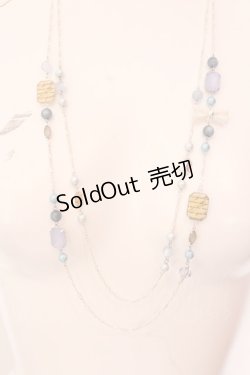 画像1: axes femme / ストーンビーズ2連ネックレス  シルバー O-25-02-20-023-AX-AC-IG-ZT432-F002