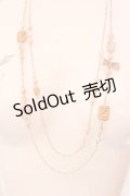 axes femme / ストーンビーズ2連ネックレス  ピンクゴールド O-25-02-20-025-AX-AC-IG-ZT432-F003