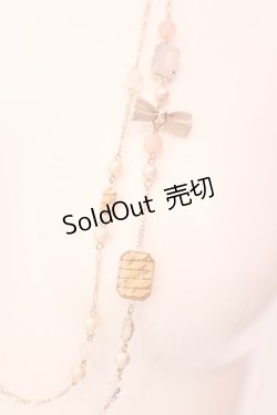 画像2: 【SALE】axes femme / ストーンビーズ2連ネックレス  ピンクゴールド O-25-02-20-025-AX-AC-IG-ZT432-F003