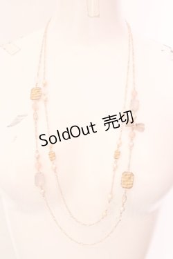 画像3: 【SALE】axes femme / ストーンビーズ2連ネックレス  ピンクゴールド O-25-02-20-025-AX-AC-IG-ZT432-F003