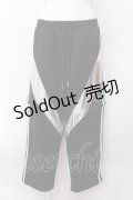 REFLEM / 2WAYメタリック切り替えジャージパンツ F ブラック×ホワイト O-25-02-22-001-PU-PA-OW-ZT436