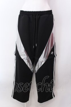 画像1: REFLEM / 2WAYメタリック切り替えジャージパンツ F ブラック×ホワイト O-25-02-22-001-PU-PA-OW-ZT436