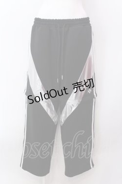 画像1: REFLEM / 2WAYメタリック切り替えジャージパンツ F ブラック×ホワイト O-25-02-22-001-PU-PA-OW-ZT436