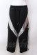 画像1: REFLEM / 2WAYメタリック切り替えジャージパンツ F ブラック×ホワイト O-25-02-22-001-PU-PA-OW-ZT436 (1)